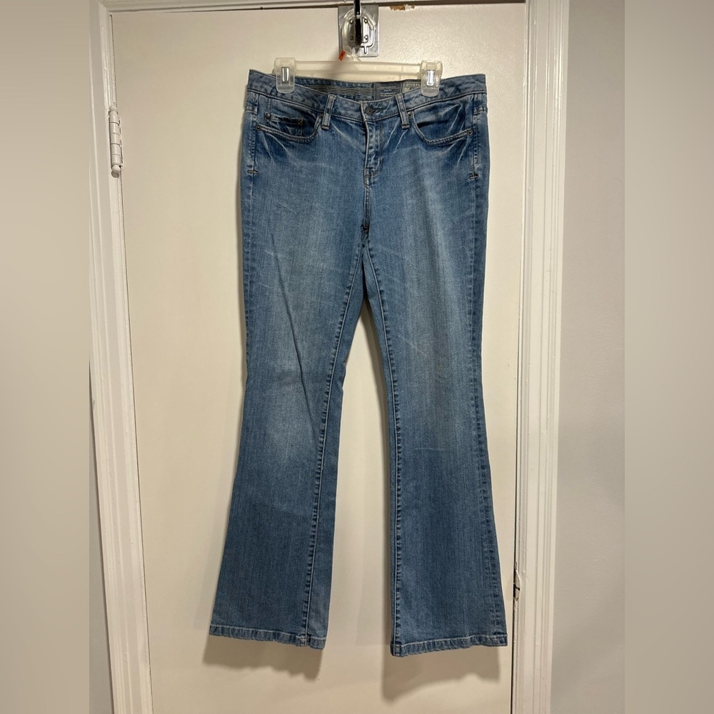 EUC VTG Y2K Converse ONE STAR Sz:8 Bootcut Jeans Skater Streetwear Medium Wash.